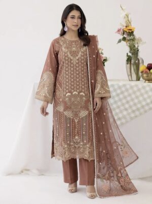 Stitched Ornate Floral Lace Suit
